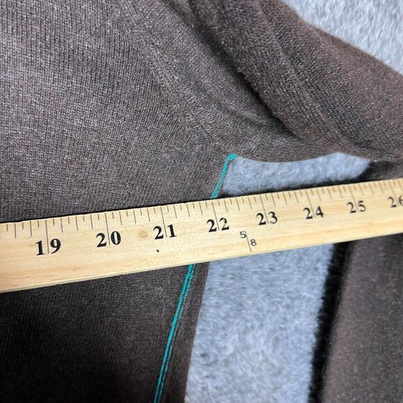 KJUS Sweater Mens 54 XL Brown V-neck Wool Cashmere Blend Soft Preppy Pullover - Picture 5 of 7